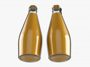 Glass Soda Soft Drink Water Bottle 39 3D Модель