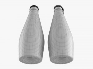 Glass Soda Soft Drink Water Bottle 39 3D Модель
