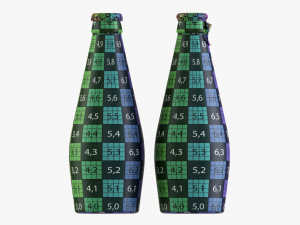 Glass Soda Soft Drink Water Bottle 39 3D Модель