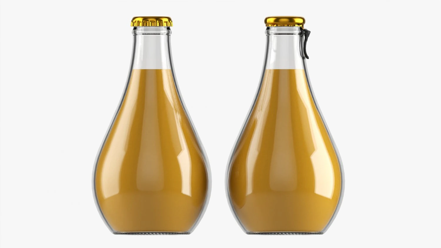 Glass Soda Soft Drink Water Bottle 40 3D Model .c4d .max .obj .3ds .fbx .stl .blend 