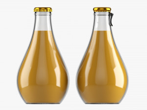Glass Soda Soft Drink Water Bottle 40 3D Model