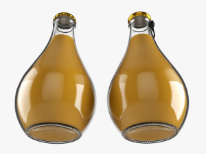 Glass Soda Soft Drink Water Bottle 40 3D 模型