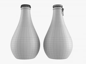 Glass Soda Soft Drink Water Bottle 40 3D Model