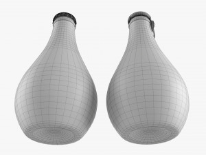 Glass Soda Soft Drink Water Bottle 40 3D 模型
