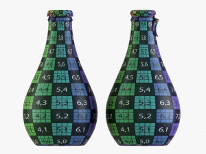 Glass Soda Soft Drink Water Bottle 40 3D 模型
