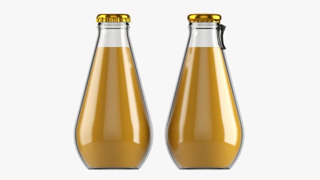 Glass Soda Soft Drink Water Bottle 41 Modello 3D .c4d .max .obj .3ds .fbx .stl .blend 