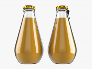 Glass Soda Soft Drink Water Bottle 41 3D Model