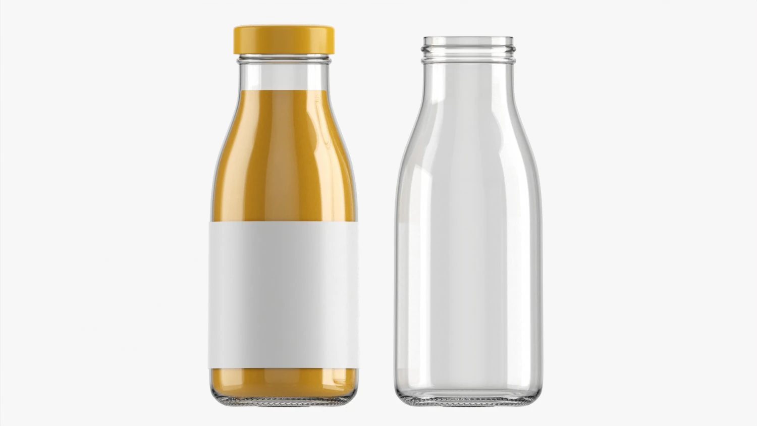 Glass Soda Soft Drink Water Bottle 42 3D Model .c4d .max .obj .3ds .fbx .stl .blend 