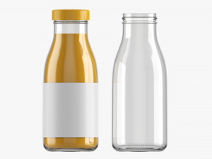 Glass Soda Soft Drink Water Bottle 42 3D Model