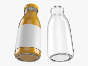 Glass Soda Soft Drink Water Bottle 42 3D Model