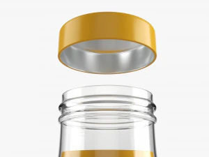 Glass Soda Soft Drink Water Bottle 42 3D Model