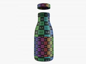 Glass Soda Soft Drink Water Bottle 42 3D Model