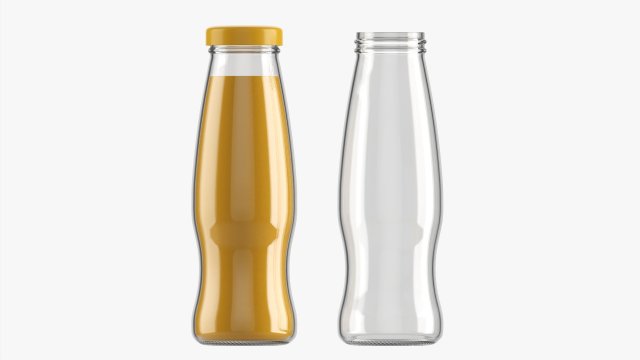 Glass Soda Soft Drink Water Bottle 43 3D Model .c4d .max .obj .3ds .fbx .stl .blend 
