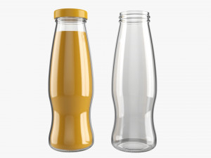 Glass Soda Soft Drink Water Bottle 43 3D Model