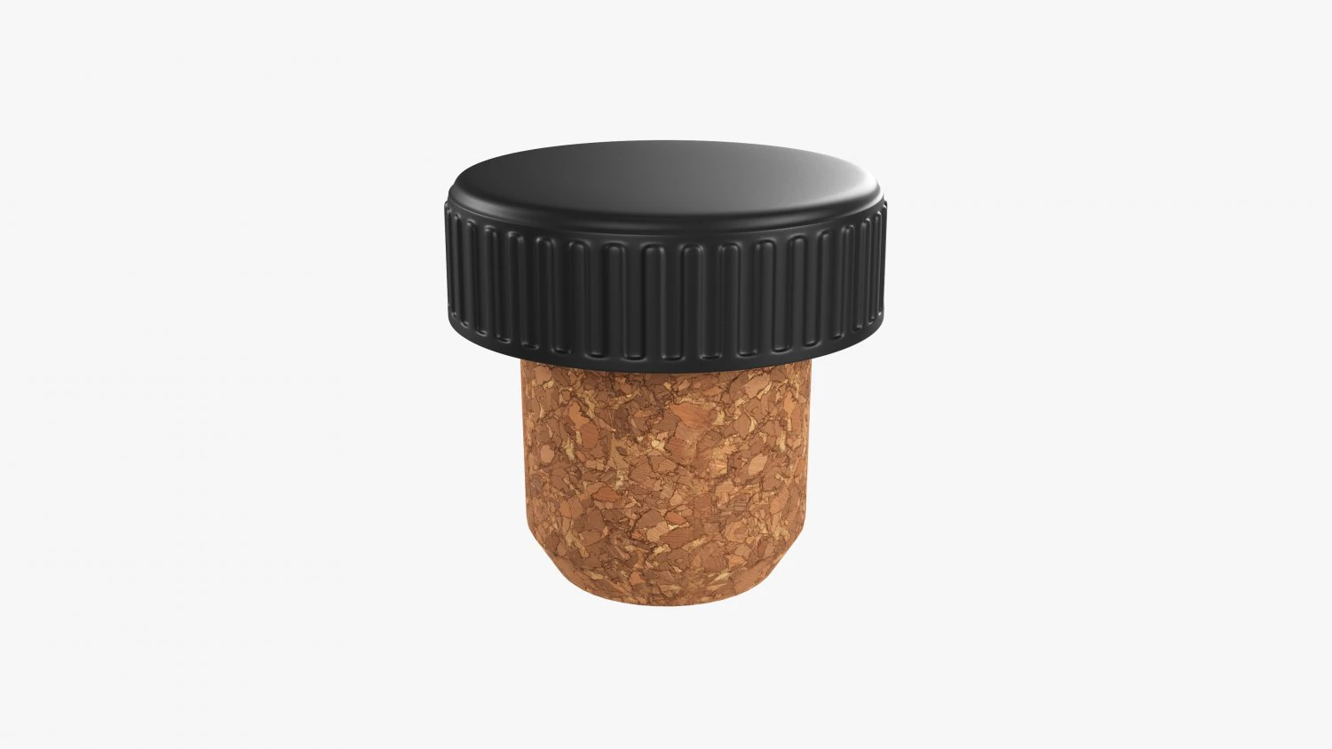 Plastic Cork Bottle Cap 3D Model .c4d .max .obj .3ds .fbx .stl .blend 