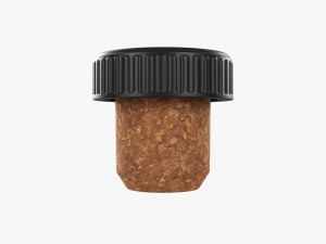 Plastic Cork Bottle Cap 3D Модель