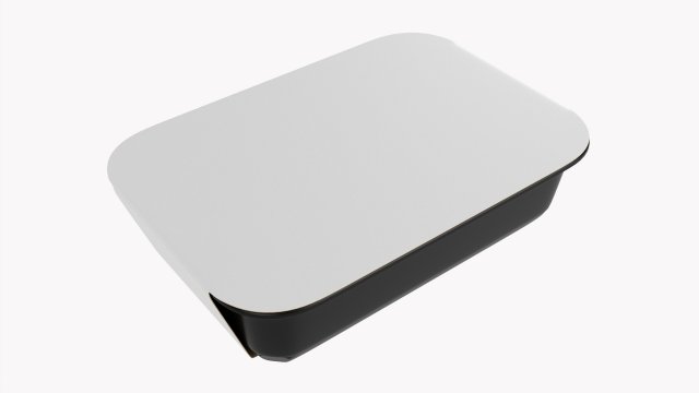 Plastic Food Container Box Tray With Label Mockup 18 Model 3D .c4d .max .obj .3ds .fbx .stl .blend