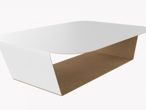 Plastic Food Container Box Tray With Label Mockup 18 Model 3D