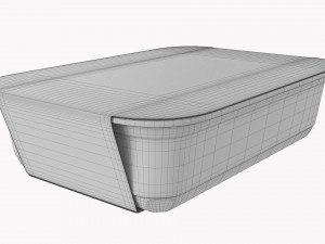 Plastic Food Container Box Tray With Label Mockup 18 Model 3D