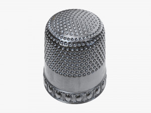 Vintage Metal Thimble 3D Model