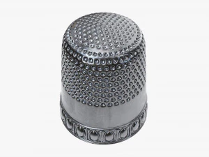 Vintage Metal Thimble 3D Model