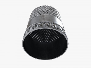Vintage Metal Thimble 3D Model