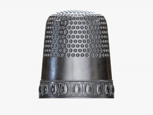 Vintage Metal Thimble 3D Model