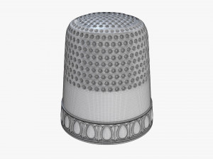 Vintage Metal Thimble 3D Model