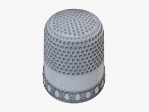 Vintage Metal Thimble 3D Model