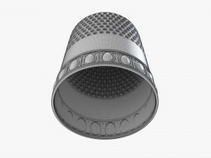 Vintage Metal Thimble 3D Model