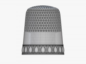 Vintage Metal Thimble 3D Model