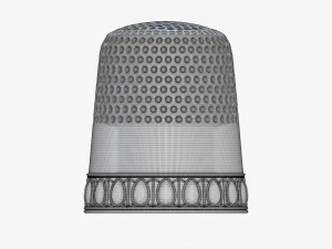 Vintage Metal Thimble 3D Model
