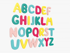 Alphabet Letters 01 Modelo 3D