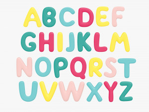 Alphabet Letters 01 Modelo 3D