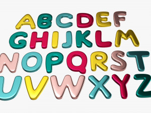Alphabet Letters 02 Modello 3D