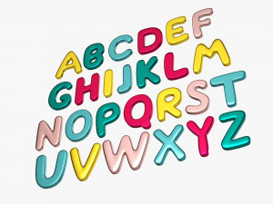 Alphabet Letters 02 Modello 3D