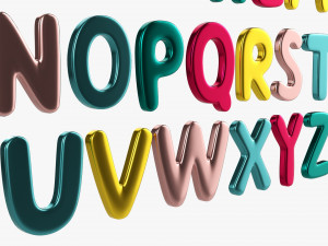 Alphabet Letters 02 Modello 3D