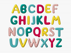 Alphabet Letters 02 Modello 3D