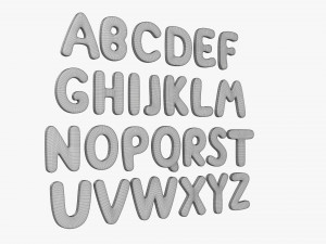 Alphabet Letters 02 Modello 3D