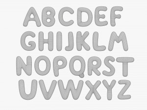 Alphabet Letters 02 Modello 3D
