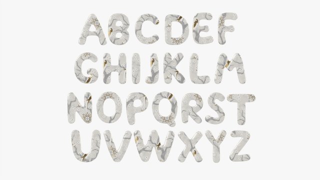 Alphabet Letters 03 3D Model in Other 3DExport