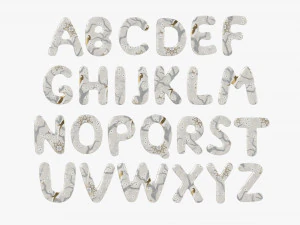 Alphabet Letters 03 3D Model