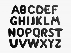 Alphabet Letters 04 3D Model