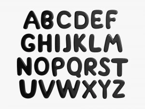 Lettere dell'alfabeto 04 Modello 3D