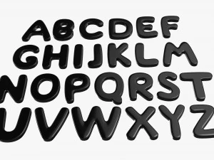 Alphabet Letters 04 3D Model