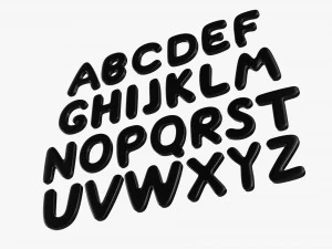 Alphabet Letters 04 3D Model