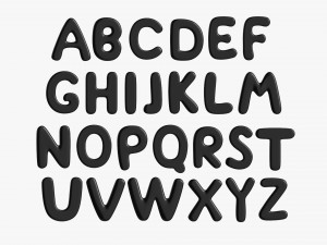 Alphabet Letters 04 3D 模型