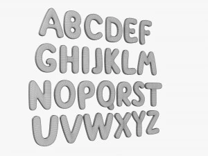 Alphabet Letters 04 3D Model