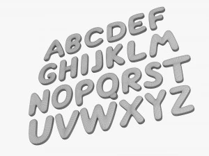 Alphabet Letters 04 3D Model