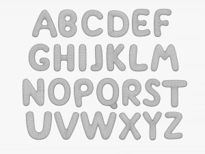 Alphabet Letters 04 3D Model